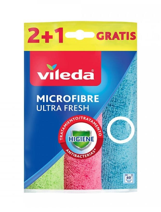 Vileda liinat Mikrofibra Ultra Fresh, 3 kpl. hinta ja tiedot | Auton puhdistusliinat ja -tarvikkeet | hobbyhall.fi