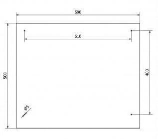 Kylpyhuonekaappi peilillä 59x50x15cm 40W ANGY, valkoinen hinta ja tiedot | Kylpyhuonepeilit | hobbyhall.fi