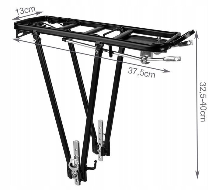 Takapyöräteline Trizand 14852 20" hinta ja tiedot | Polkupyörän tavaratelineet ja korit | hobbyhall.fi