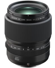 FUJIFILM FUJINON GF 80mm F1.7 R WR hinta ja tiedot | Objektiivit | hobbyhall.fi