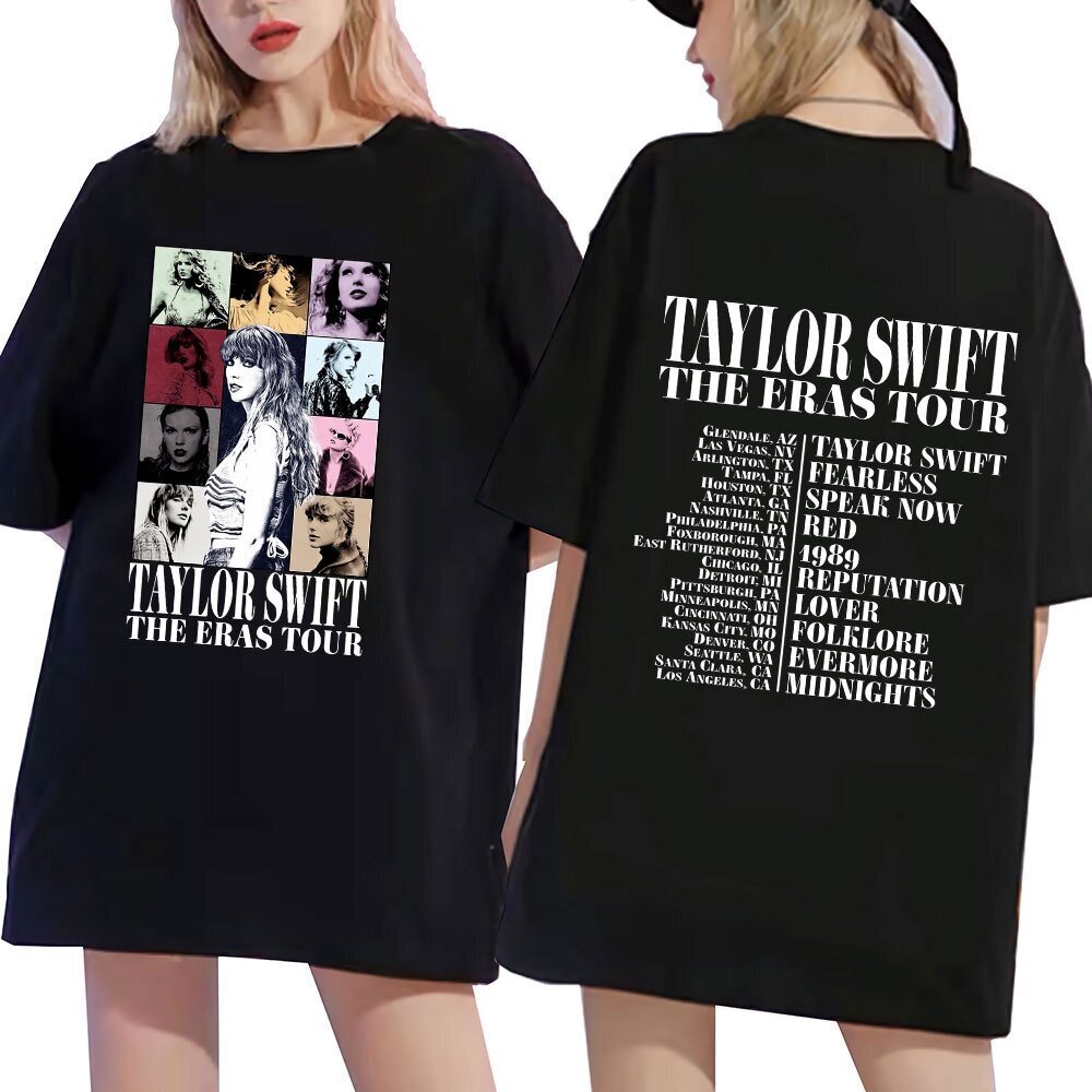 Taylor Swift The Eras Tour International miesten naisten lyhythihainen t-paita hinta ja tiedot | Naisten shortsit | hobbyhall.fi