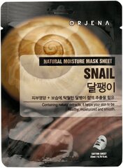 ORJENA Natural Moisture Snail Mask Sheet, 23 ml - Uudistava etanoiden limaa sisältävä naamiolevy hinta ja tiedot | Kasvonaamiot ja silmänalusaamiot | hobbyhall.fi