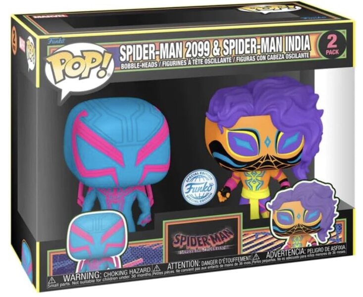 Funko POP! Marvel Spider-Man 2099 & Spider-Man India 2 pack exclusive