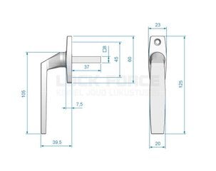 Ikkunalinkki "Hoppe London" hopea Arutech hinta ja tiedot | PVC-ikkunat | hobbyhall.fi