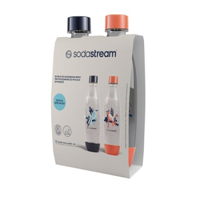 Sodastream FUSE Birds 1L Pullo 2-pakkaus hinta ja tiedot | Hiilihapotuslaitteet | hobbyhall.fi