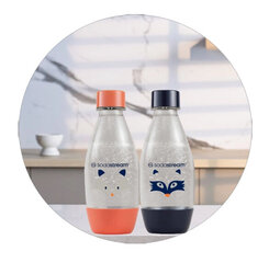 SODASTREAM 0,5 L PULLO My Only Bottle - Little Heroes 2-Pack hinta ja tiedot | Hiilihapotuslaitteet | hobbyhall.fi