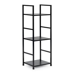 Moderni puinen kirjahylly metallirungolla ja 3 hyllyllä, Modern Home, 80 cm x 23,5 cm x 29 cm, musta hinta ja tiedot | Hyllyt | hobbyhall.fi