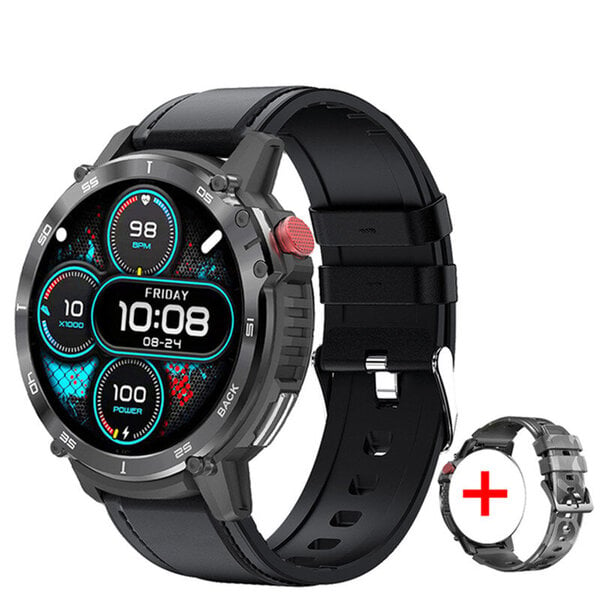 C22 Smart Watch Miesten Bluetooth Call 1,6 tuuman HD-näyttö 4G-muisti 400 mAh syke Terve Urheilu Fitness Rannekoru Älykello