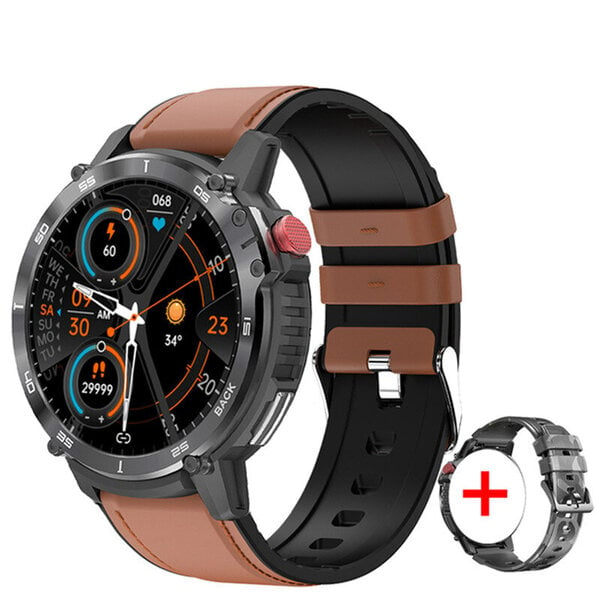 C22 Smart Watch Miesten Bluetooth Call 1,6 tuuman HD-näyttö 4G-muisti 400 mAh syke Terve Urheilu Fitness Rannekoru Älykello