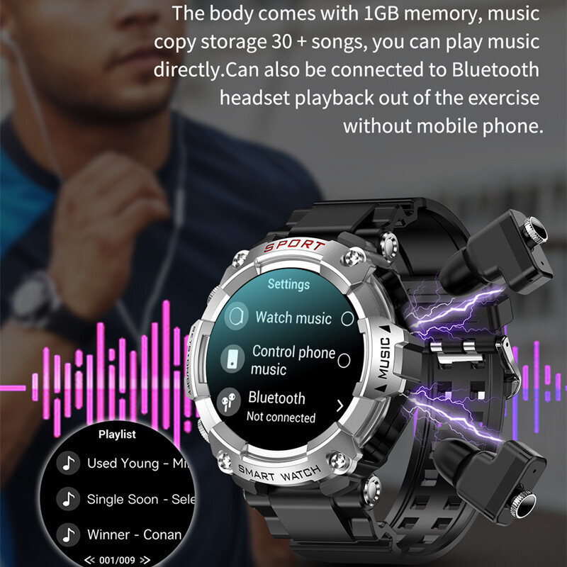 Smart Watch T96 Miesten TWS-kuulokkeet 1,52 tuuman Amoled 3 IN 1 Paikallinen musiikkisoitin Langattomat kuulokkeet Bluetooth Call -nappikuulokkeet Älykello hinta ja tiedot | Älykellot | hobbyhall.fi