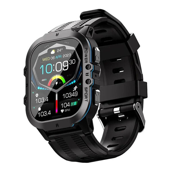 Smart Watch C26 Men Outdoor Sport Bluetooth Call 1,96" AMOLED suuri näyttö kuntomonitori Fitness Tracker -älykello