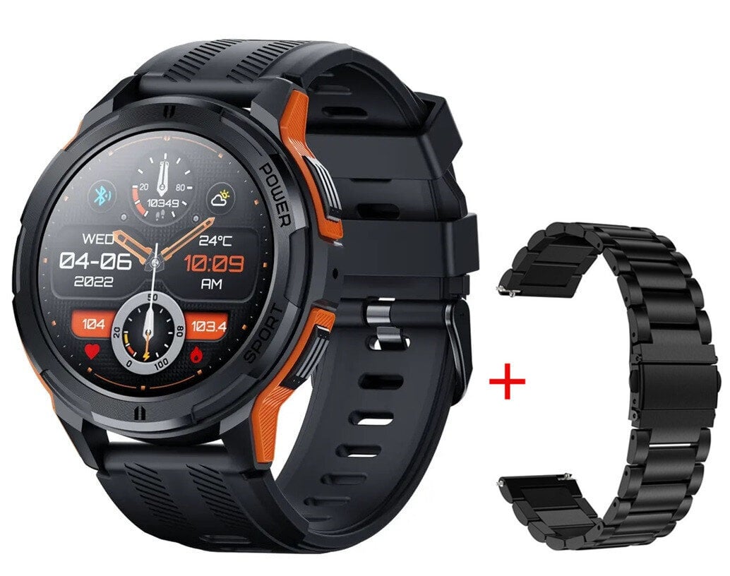 C25 Smart Watch 1,43 tuuman Amoled Always On Display 410mAh Akku 1ATM Vedenpitävä Bluetooth Call Men SmartWatch hinta ja tiedot | Älykellot | hobbyhall.fi