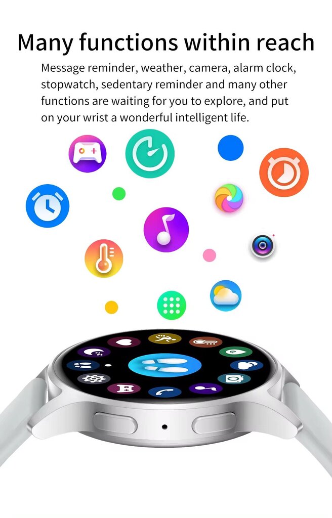 LX01 Smart Watch Bluetooth Call Music Player AI Voice Syke Terveysmittari Miehet Naiset Urheilu Fitness Tracker SmartWatch hinta ja tiedot | Älykellot | hobbyhall.fi