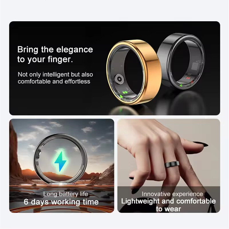 R8 Smart Ring Urheilu Älykäs rengas Bluetooth Fitness Tracker Sykettä ja unen terveyden seuranta miehille Naisille hinta ja tiedot | Älykellot | hobbyhall.fi