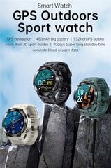 K37 Smart Watch GPS 1,32 tuuman 480 mAh Fitness Tracker sykeveren happi terveysmittari Outdoor Sport Miesten älykello hinta ja tiedot | Älykellot | hobbyhall.fi