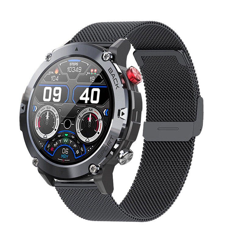 Smart Watch C21 Men Outdoor Sport 1,32" suuren näytön rannekello Fitness Tracker Bluetooth Call Health Monitor -älykello hinta ja tiedot | Älykellot | hobbyhall.fi