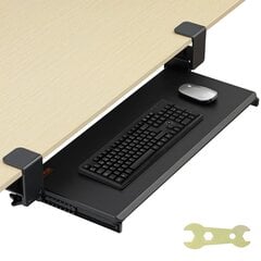 Vedettävä näppäimistöteline pöydän alle Vevor, 680 x 280 mm hinta ja tiedot | Näppäimistöt | hobbyhall.fi