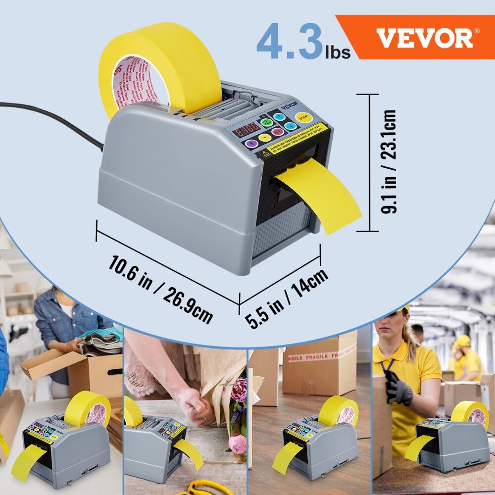 Automaattinen liimattoman nauhan annostelija Vevor, 6-60 mm hinta ja tiedot | Toimistotarvikkeet | hobbyhall.fi