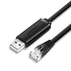 Konsolikaapeli USB-sovitin, RJ45-kierretty parikaapeli, 1,5 m, musta hinta ja tiedot | Adapterit | hobbyhall.fi