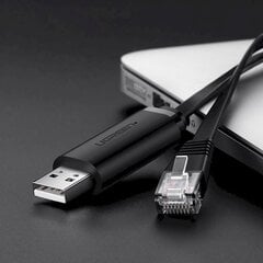 Konsolikaapeli USB-sovitin, RJ45-kierretty parikaapeli, 1,5 m, musta hinta ja tiedot | Adapterit | hobbyhall.fi