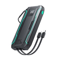 Outdoor Power -akku, Joyroom JR-L0171, 10000 mAh., sisäänrakennetulla USB-C- ja Lightning-kaapelilla, musta hinta ja tiedot | Varavirtalähteet | hobbyhall.fi