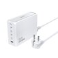 GaN-latausasema, Dudao A228EU1, 1x USB-A, 4x USB-C, PD 228 W., 1,5 m kaapelilla, valkoinen hinta ja tiedot | Varavirtalähteet | hobbyhall.fi