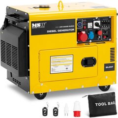 Dieselgeneraattori, MSW-AVR 5000S EURO51, 16 l., 240/400 V., 5000 W., AVR hinta ja tiedot | Aggregaatit | hobbyhall.fi