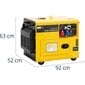 Dieselgeneraattori, MSW-AVR 6000S EURO51, 16 l., 240/400 V., 6000 W., AVR hinta ja tiedot | Aggregaatit | hobbyhall.fi