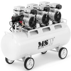 Öljytön ilmakompressori MSW-AIIR 65OFC1, 65 l, 4-7 bar, 3x 750 W. hinta ja tiedot | Aggregaatit | hobbyhall.fi