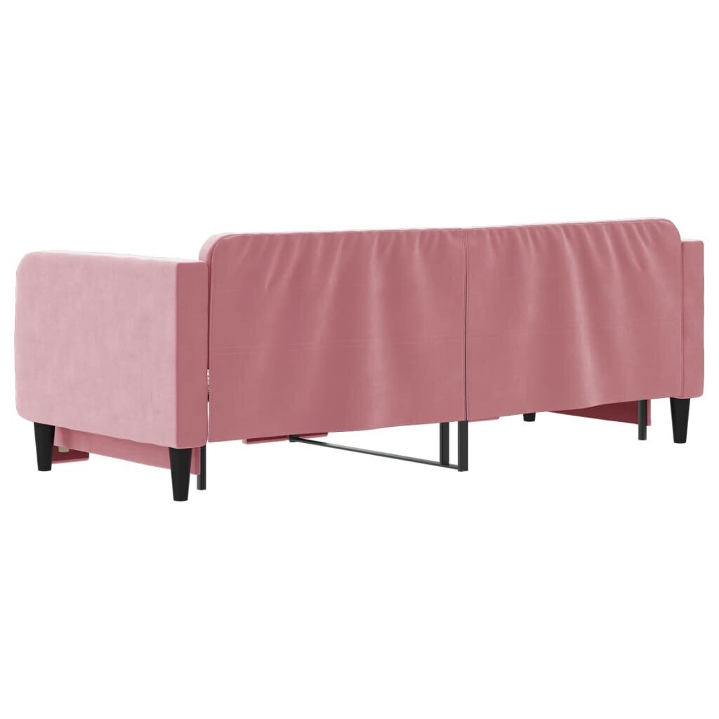 vidaXL Jatkettava Sohva Pinkki 80x200 cm Velvet hinta ja tiedot | Sängyt | hobbyhall.fi