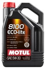 Moottoriöljy Motul 8100 ECO-LITE 5W30, 5L hinta ja tiedot | Moottoriöljyt | hobbyhall.fi