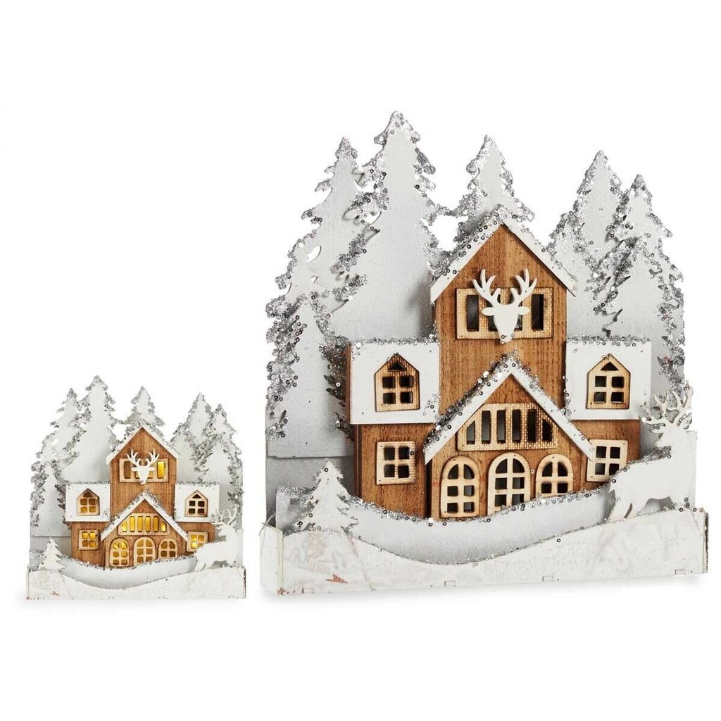 Koristeellinen hahmo Village, Valoisa (44 x 43 x 6 cm) hinta ja tiedot | Joulukoristeet | hobbyhall.fi