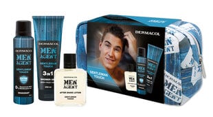 Vartalonhoitosetti Dermacol Gentleman touch: suihkugeeli 250 ml + suihkedeodorantti 150 ml + partavesivoide 100 ml + kosmetiikka hinta ja tiedot | Suihkusaippuat ja suihkugeelit | hobbyhall.fi