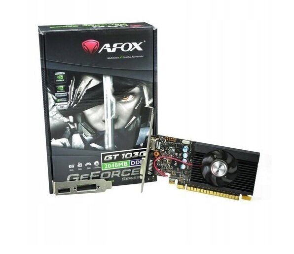 Näytönohjain AFOX Geforce GT1030 2GB GDDR5 64Bit DVI HDMI LP Single Fan L7 AF1030-2048D5L7 hinta ja tiedot | Näytönohjaimet | hobbyhall.fi