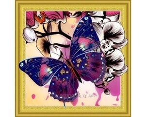 Timanttimaalaus 30x30 cm. "Butterfly" hinta ja tiedot | Timanttimaalaukset | hobbyhall.fi