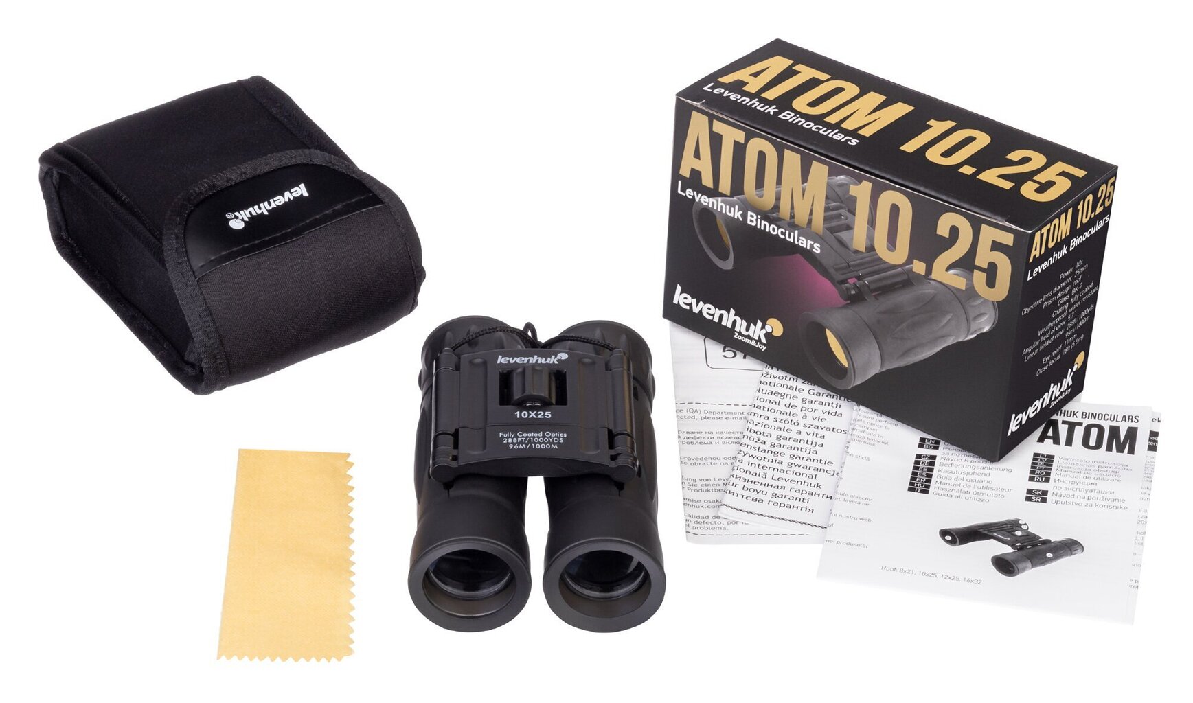 Levenhuk Atom 10x25, musta hinta ja tiedot | Kiikarit | hobbyhall.fi