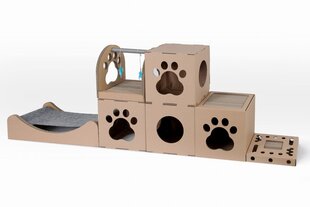 Modulaarinen kissatalo Carton+ Pets Twins hinta ja tiedot | Pedit ja pesät | hobbyhall.fi