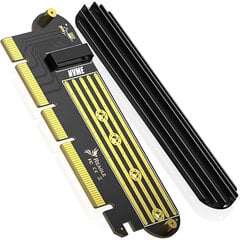 Reagle sovitin PCI-E x16 x 8 x 4 m.2 SSD NVMe 64Gbps hinta ja tiedot | Kovalevyt | hobbyhall.fi