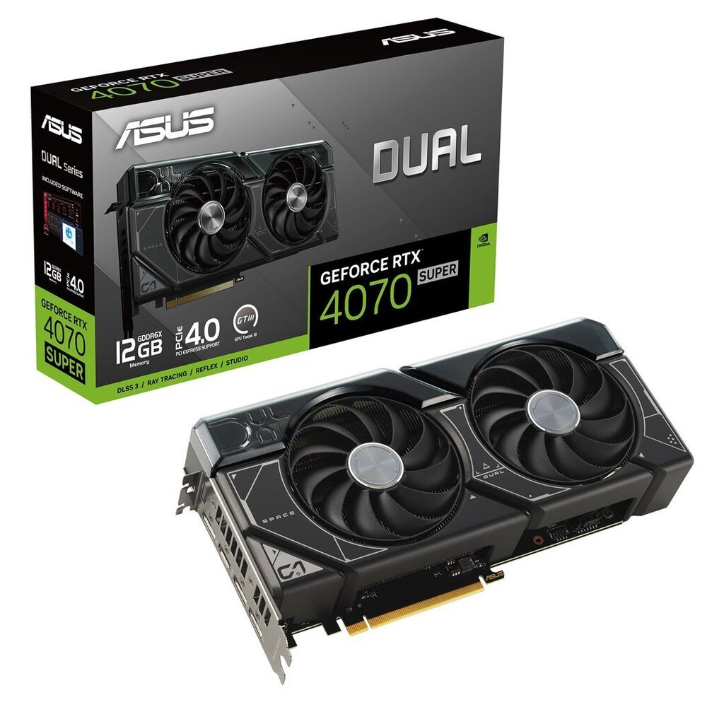 Asus Dual GeForce RTX 4070 Super (90YV0K83-M0NA00) hinta ja tiedot | Näytönohjaimet | hobbyhall.fi