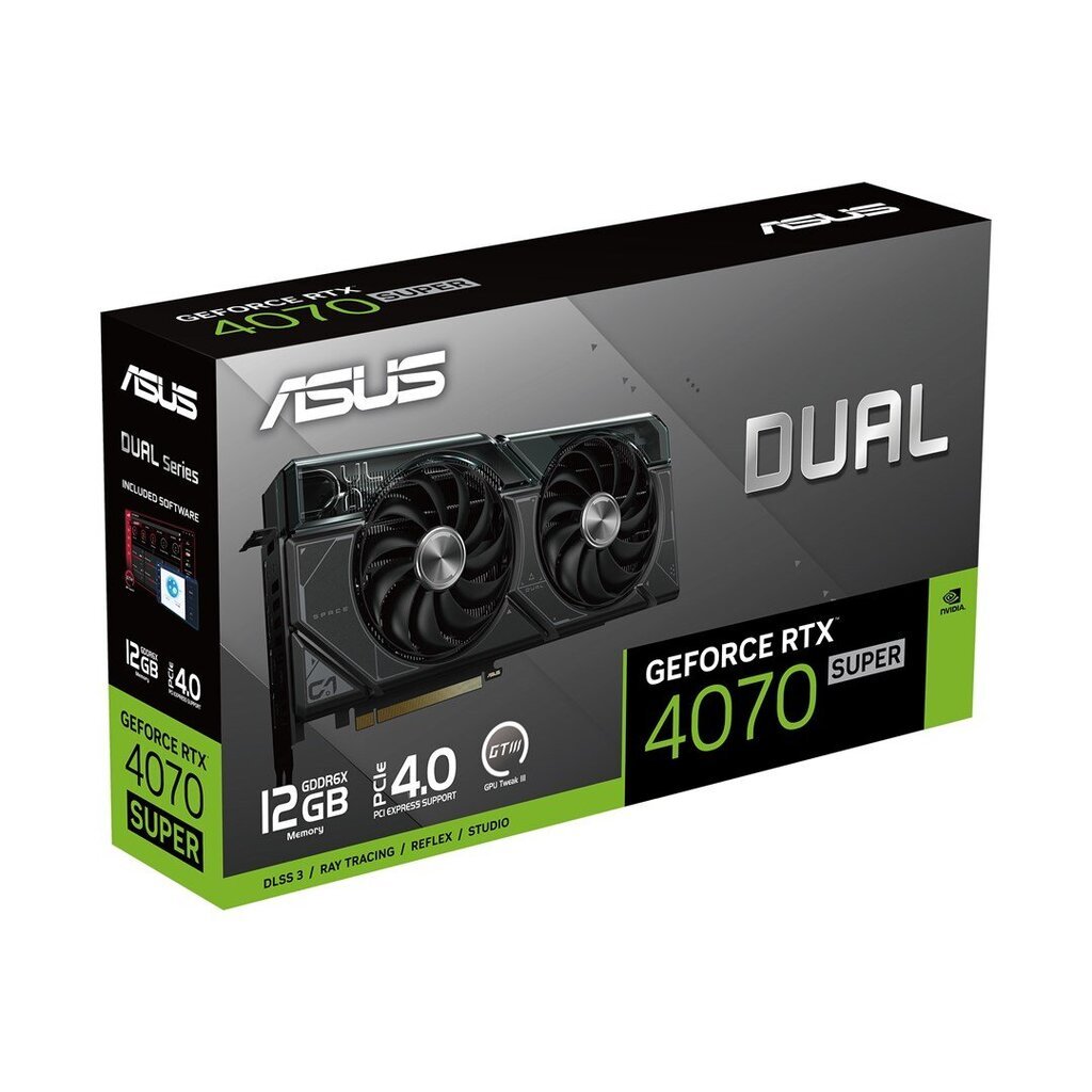 Asus Dual GeForce RTX 4070 Super (90YV0K83-M0NA00) hinta ja tiedot | Näytönohjaimet | hobbyhall.fi