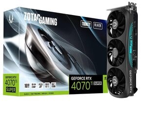 Zotac Gaming GeForce RTX 4070 Ti Super Trinity Black Edition (ZT-D40730D-10P) hinta ja tiedot | Näytönohjaimet | hobbyhall.fi