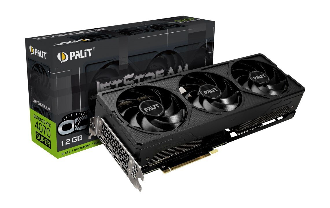 Palit GeForce RTX 4070 Super JetStream OC (NED407ST19K9-1043J) hinta ja tiedot | Näytönohjaimet | hobbyhall.fi