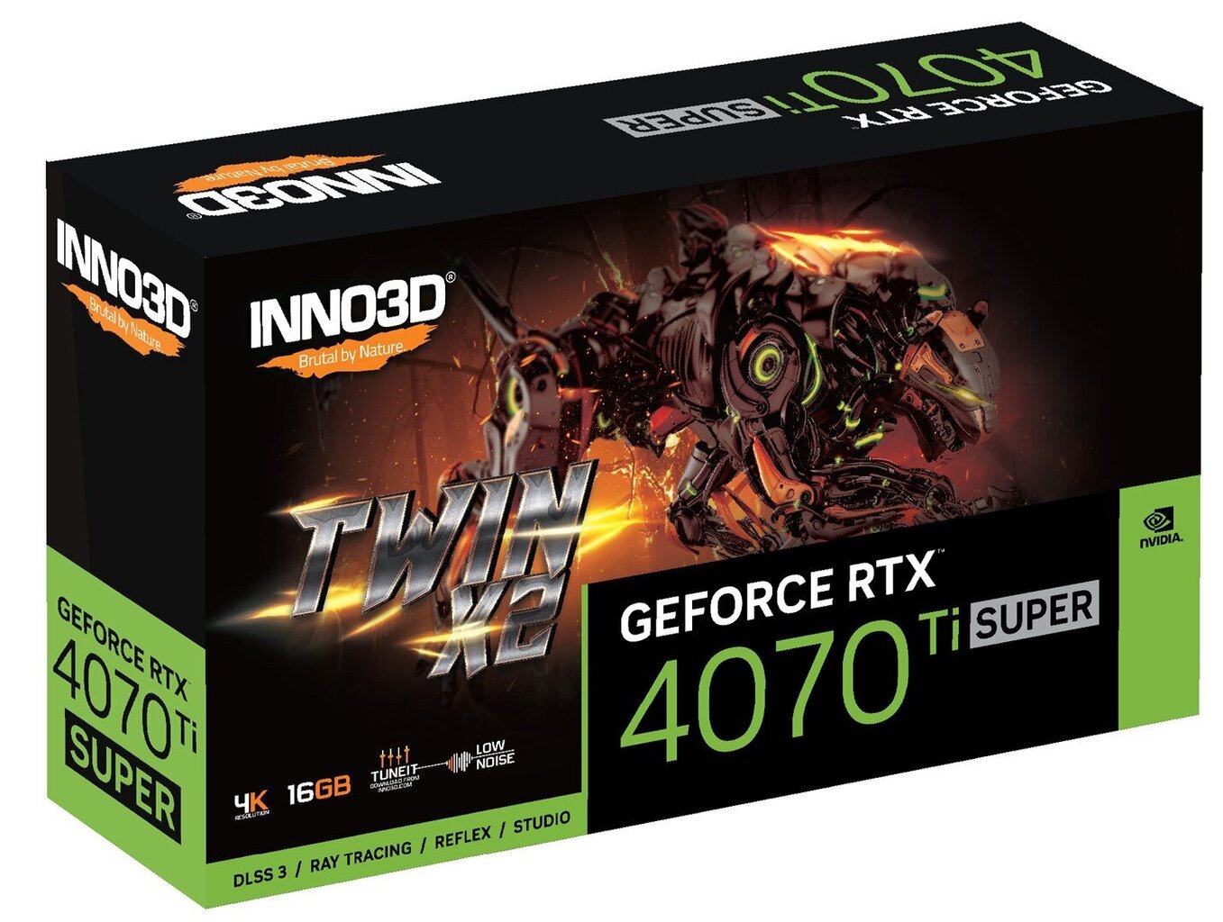 Inno3D GeForce RTX 4070 Ti Super Twin X2 (N407TS2-166X-186156N) hinta ja tiedot | Näytönohjaimet | hobbyhall.fi