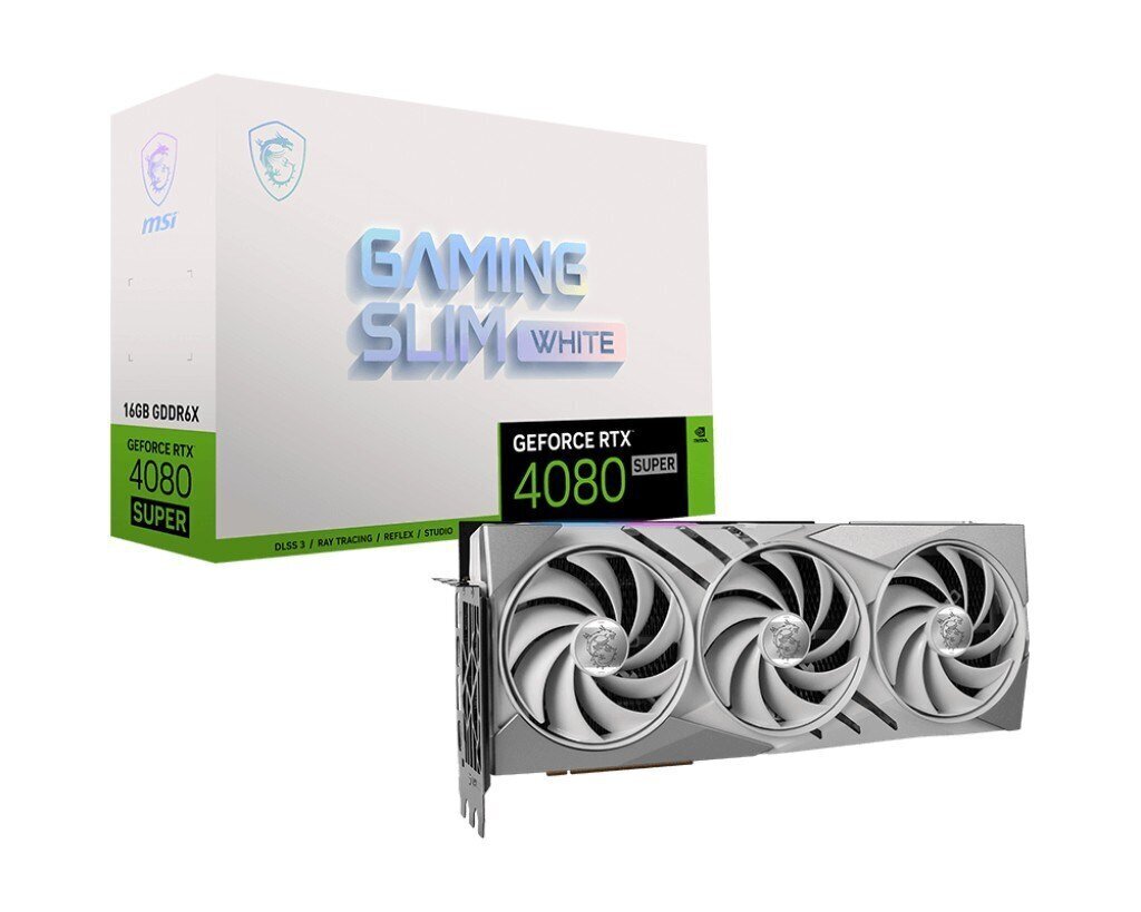 MSI GeForce RTX 4080 Super Gaming X Slim White (V511-220R) hinta ja tiedot | Näytönohjaimet | hobbyhall.fi