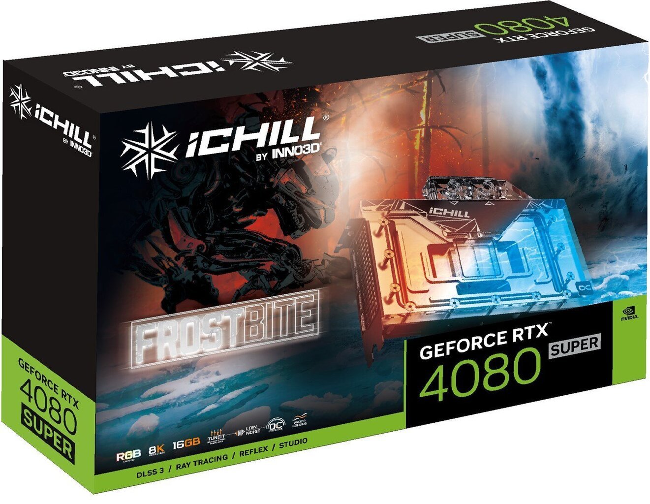 Inno3D GeForce RTX 4080 Super iChill Frostbite (C408S-166XX-1870FB) hinta ja tiedot | Näytönohjaimet | hobbyhall.fi