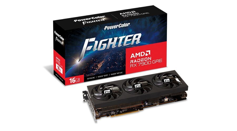 PowerColor Fighter AMD Radeon RX 7900 GRE (RX 7900 GRE 16G-F/OC) hinta ja tiedot | Näytönohjaimet | hobbyhall.fi