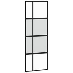 Liukuovi musta 76x205cm karkaistu lasi/alumiini 155228 hinta ja tiedot | Sisäovet | hobbyhall.fi