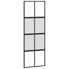 Liukuovi musta 76x205cm karkaistu lasi/alumiini 155222 hinta ja tiedot | Sisäovet | hobbyhall.fi