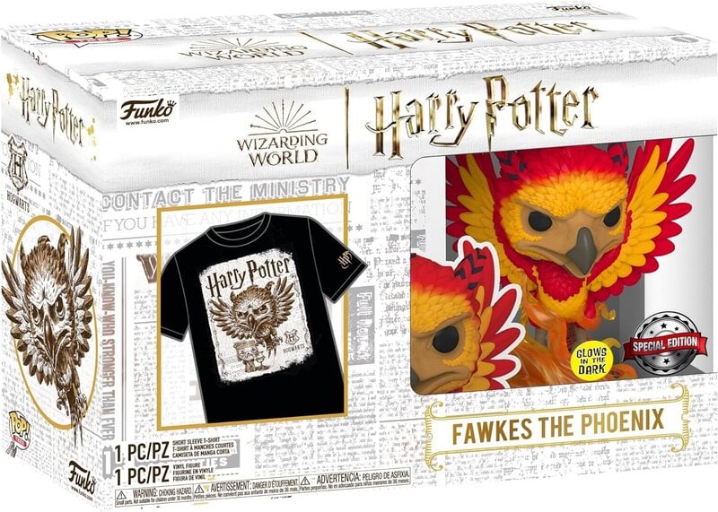 Funko POP! Harry Potter Fawkes the Phoenix exclusive + T-shirt L