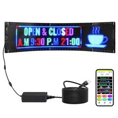 Ohjelmoitava LED-kyltti Vevor, 83,5 x 20 cm hinta ja tiedot | Upotettavat valaisimet ja LED-valaisimet | hobbyhall.fi